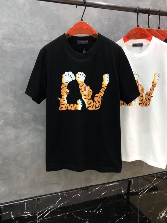 Men's LOUIS VUITTON Tiger Printing T-Shirt