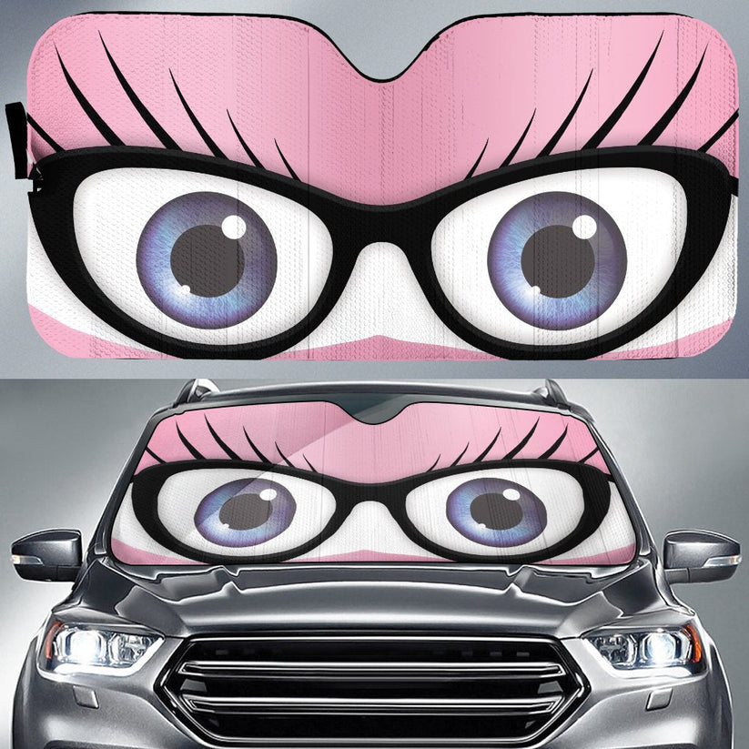 Cartoon Eyes Car Sunshade Custom Funny Accessories -20