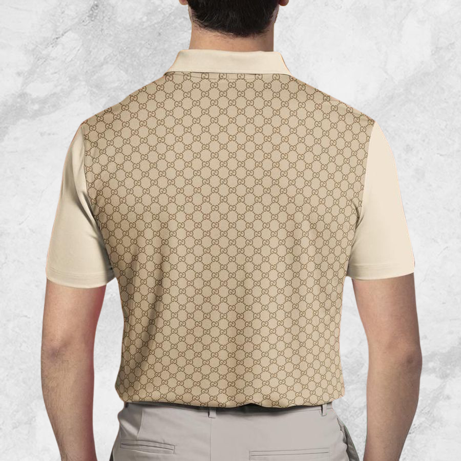 Limited Edition Gucci Beige Monogram Polo Shirt CSPL-D0034 ...