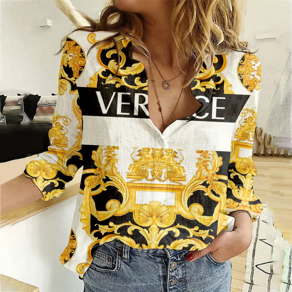 Limited Edition Versace Women Linen Tshirt Luxury